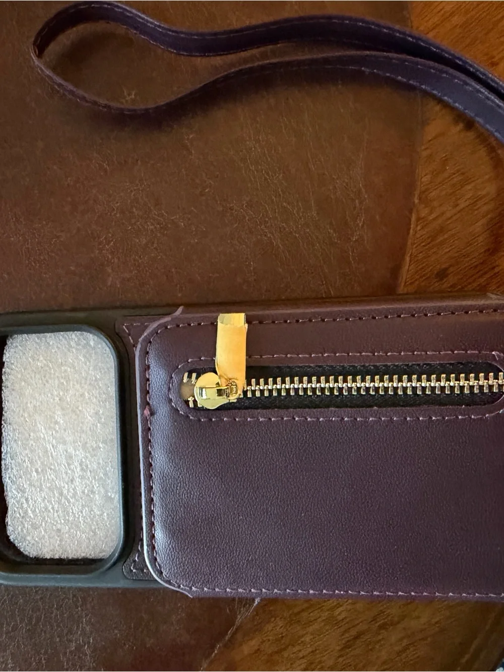 Scarlett Purple Wallet Crossbody Phone Case with Zippered Pocket & Strap